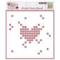 Preview: 084 Nellie's Choice Mixed Media Stencil Pixel Heart