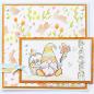 Preview: Nellie Snellen Stencil Background Rabbits & Tulips #043