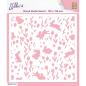 Preview: Nellie Snellen Stencil Background Rabbits & Tulips #043