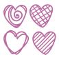 Preview: SD336 Nellie Snellen Shape Dies Doodle Hearts