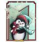 Preview: Stampendous Cling Stempel - Penpattern Penguin