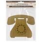 Preview: Stamperia MDF Crafty Shapes Blanks Golden Harmony Telephone KLSM24