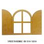 Preview: Stamperia MDF Crafty Shapes Blanks Golden Harmony Window KLSM25