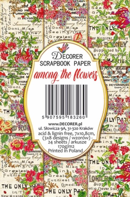 #125 Decorer Mini Scrapbook Paper Set Among the Flowers