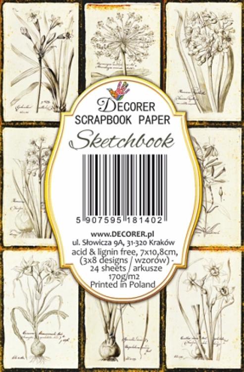 #140 Decorer Mini Scrapbook Paper Set Sketchbook