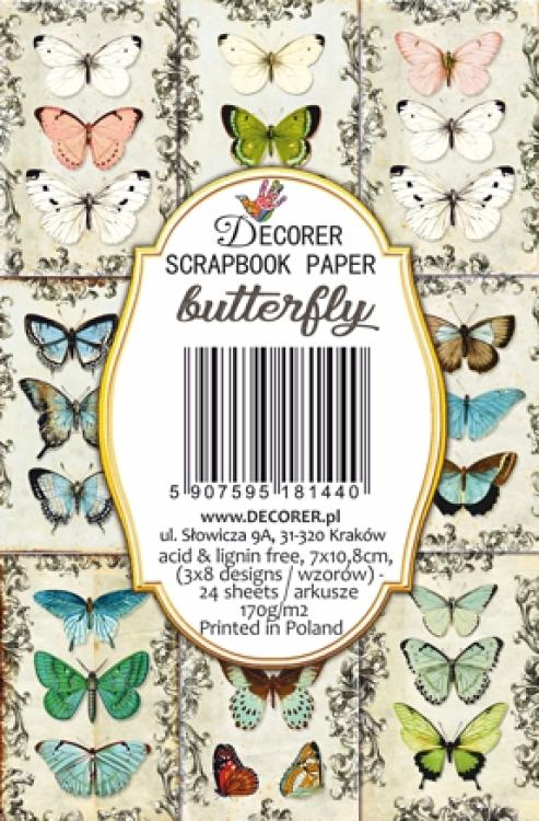 #144 Decorer Mini Scrapbook Paper Set Butterfly