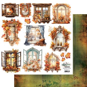 #31 Alchemy of Art In Autumn Colors 12x12 Paper Sheet Windows