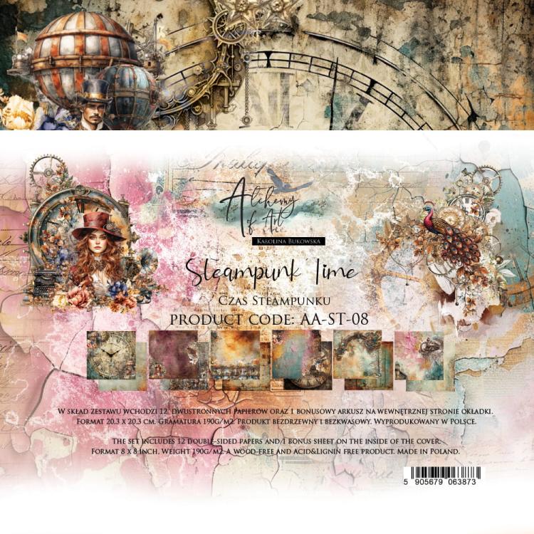 #34 Alchemy of Art Steampunk Time 8x8 Paper Pack