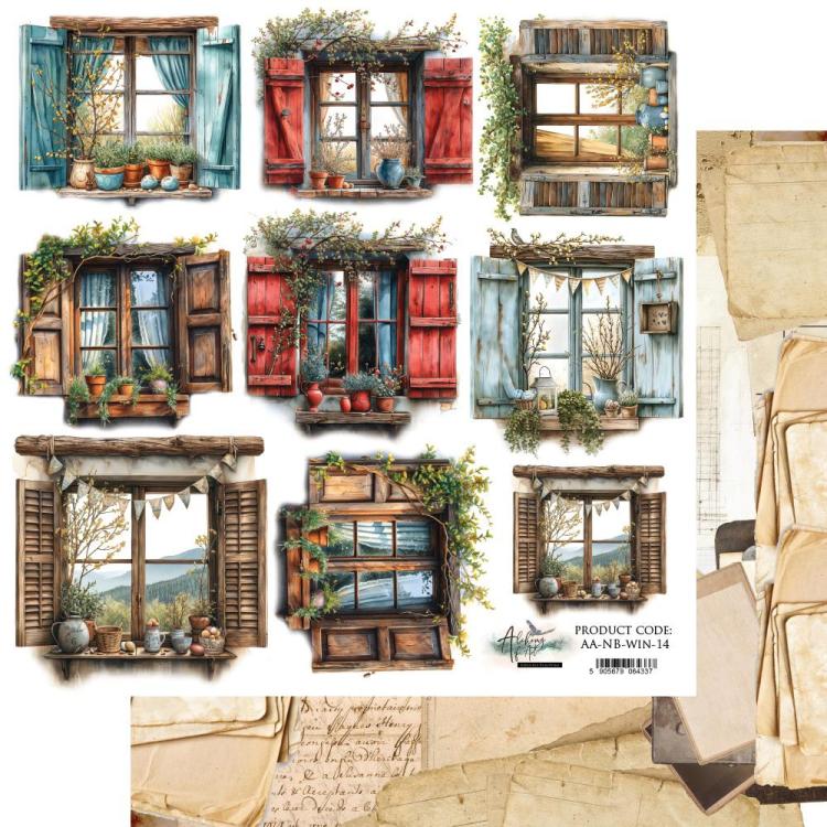 #38 Alchemy of Art Natural Beauty 12x12 Paper Sheet Windows