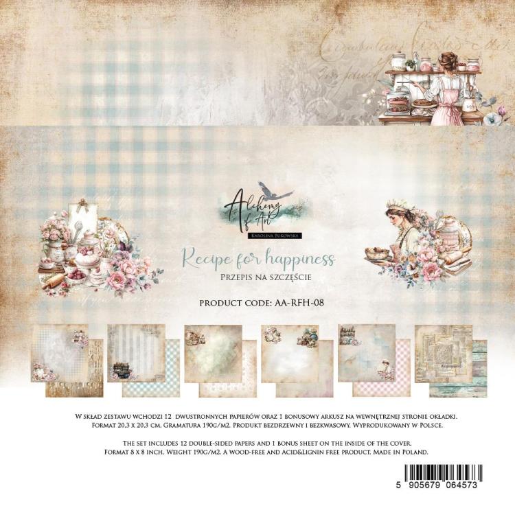 #40 Alchemy of Art Recipe for Happiness 8x8 Paper Pack