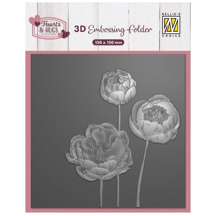 3D108 Nellie Snellen 3D Embossing Folder Flowers