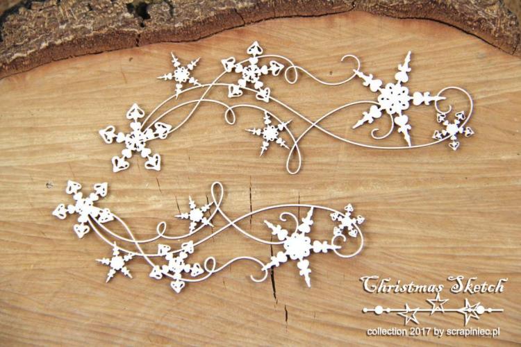 Scrapiniec Chipboard Christmas Sketch Decor 01