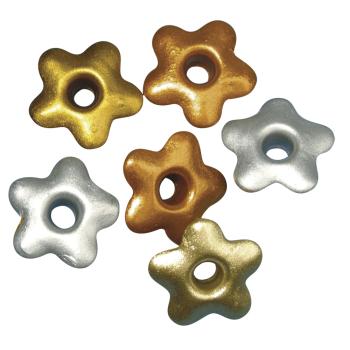 Eyelets Blumen 12mm gemischt Metallic