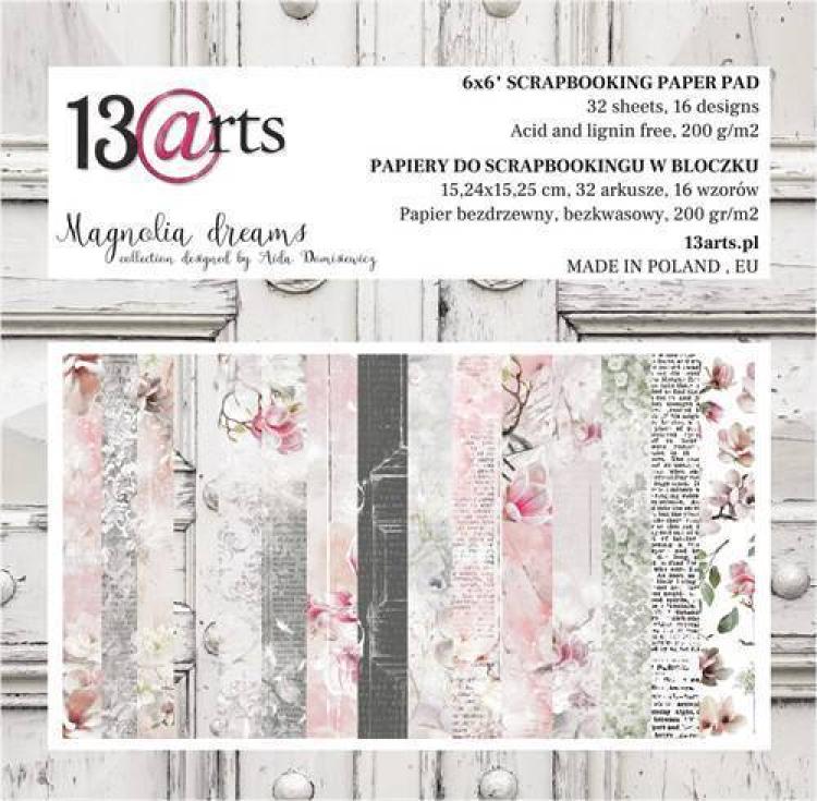 13@rts 6x6 Paper Pad Magnolia Dreams