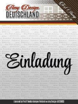 Amy Design Clear Stamp Text Einladung #10033