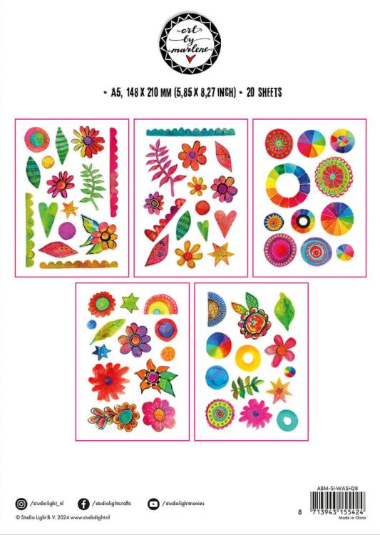 Art By Marlene Washi Sticker Sheets Colorful Elements #28