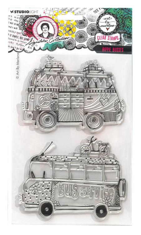 Art by Marlene Signature Collection Clear Stamp Hippie Busses #700