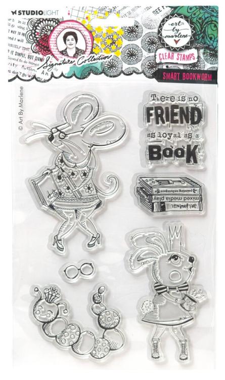 Art by Marlene Signature Collection Clear Stamp Smart Bookworm #699