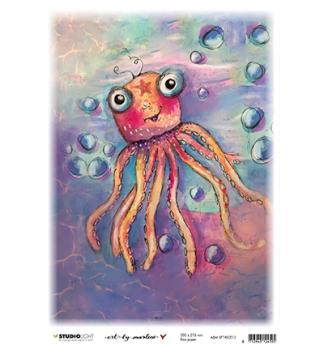 Art By Marlene Rice Paper Whimsy Water Friend #13