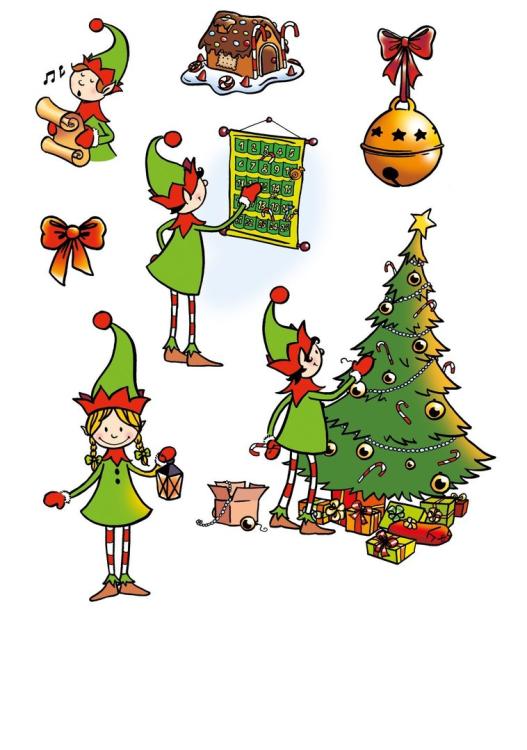 Artemio Clear Stamps Set Christmas Elves #10040022