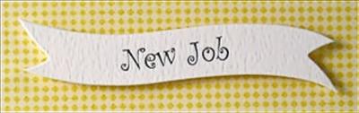 Banner White "New Job" Silver