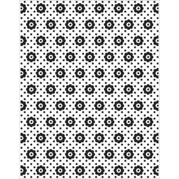 Basic Grey  - Tiny Flowers & Dots Background Cling Stamp