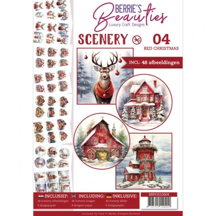 Berries Beauties Push-Out Book Scenery 4 Red Christmas