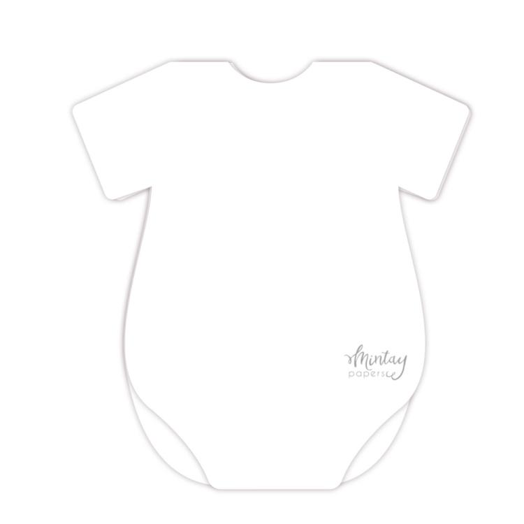 C29 Mintay Basic Baby Onesie Card Base White