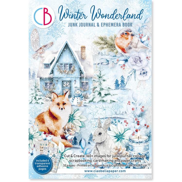 CBB001 Ciao Bella Winter Wonderland A4 Junk Journal Ephemera Book