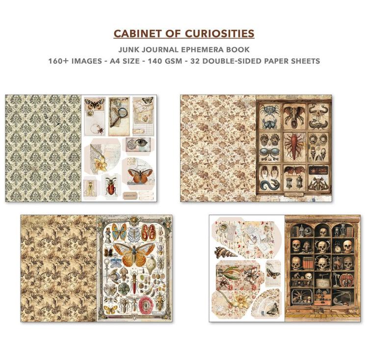 CBB002 Ciao Bella Cabinet of Curiosities A4 Junk Journal Ephemera Book