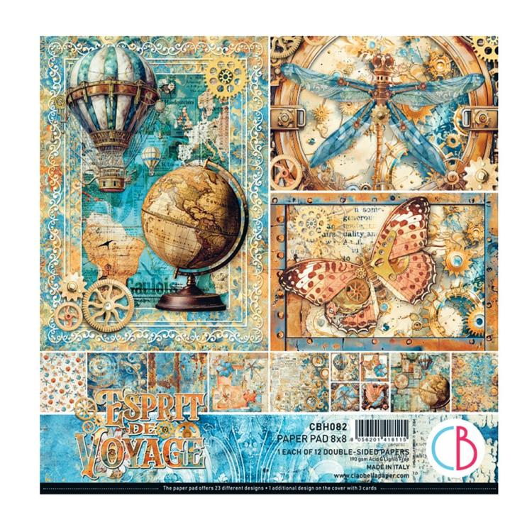 CBH082 Ciao Bella 8x8 Paper Pad Esprit de Voyage