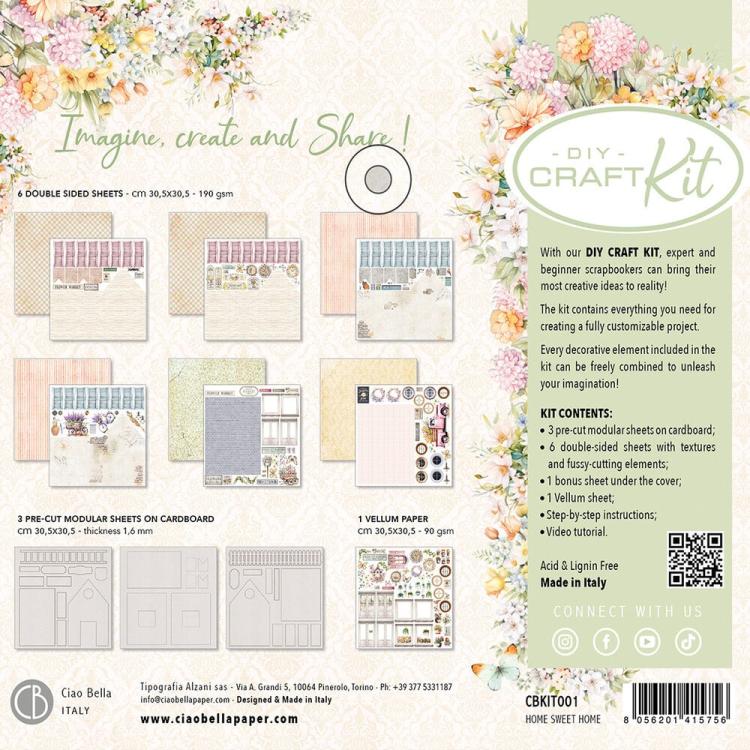 CBK001 Ciao Bella Flower Shop DIY Craft Kit Home Sweet Home