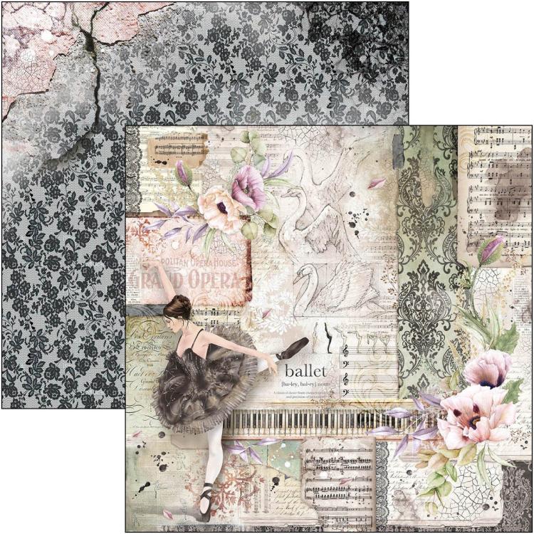 Ciao Bella 12x12 Paper Pad Cygne Noir CBPM055