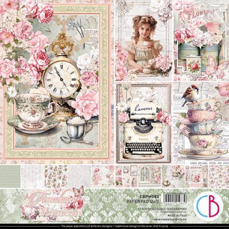 CBPM083 Ciao Bella Timeless Moments 12x12 Inch Paper Pad