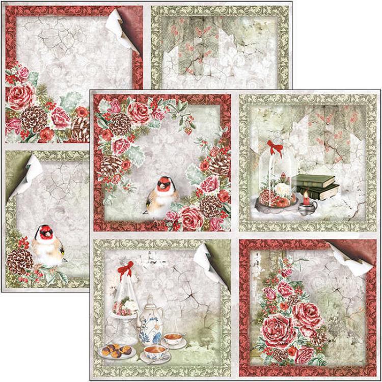 Ciao Bella 12x12 Patterns Pad Frozen Roses #CBT039