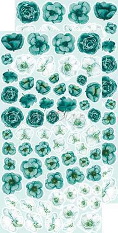 Craft O Clock Basic Flowers Set 3 Turquoise