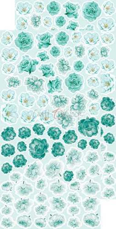 Craft O Clock Basic Flowers Set 3 Turquoise