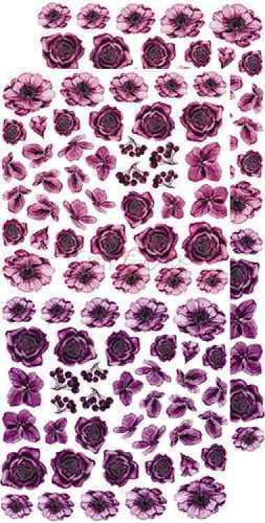 Craft O Clock Basic Flowers Set 4 Purple Fuchsia