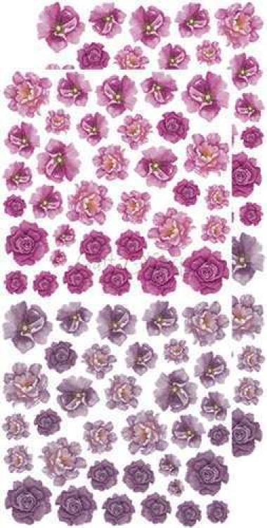 Craft O Clock Basic Flowers Set 4 Purple Fuchsia