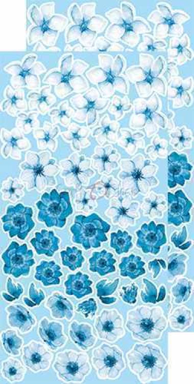 Craft O Clock Basic Flowers Set 9 Blue