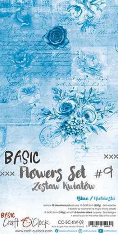 Craft O Clock Basic Flowers Set 9 Blue