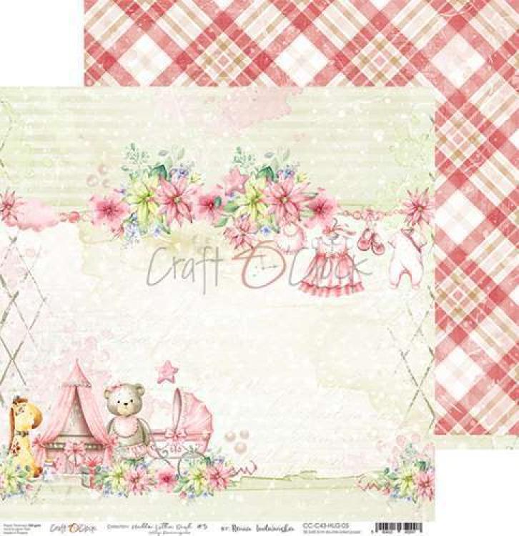 Craft O Clock 12x12 Paper Pad Hello Little Girl