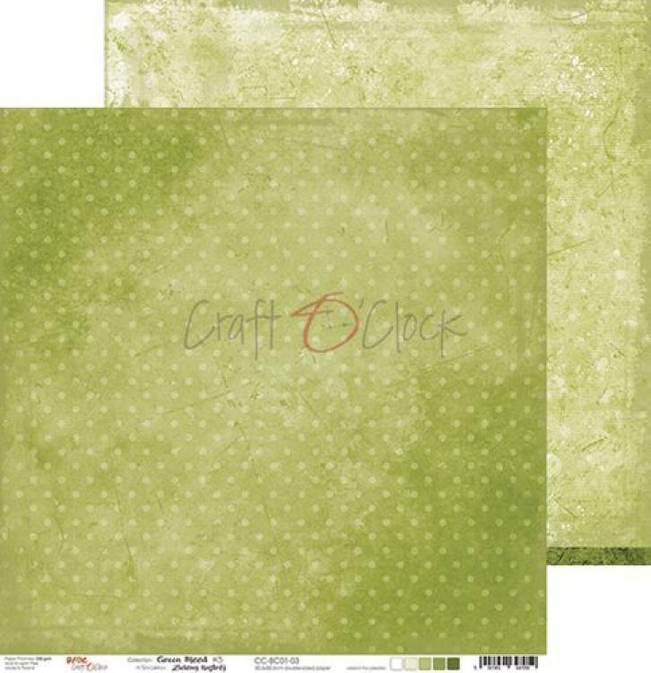 Craft O Clock 12x12 Paper Pad Basic 01 Green Mood