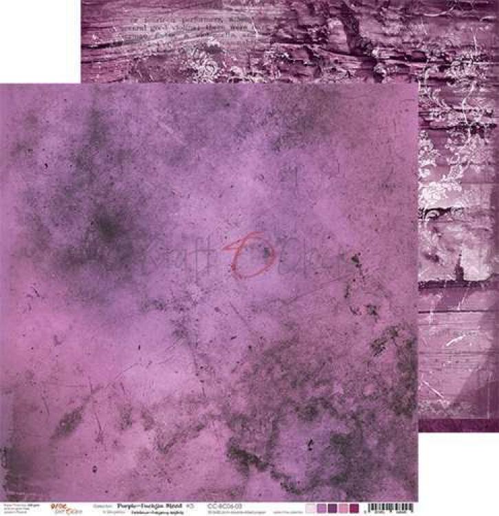 Craft O Clock 12x12 Paper Pad Basic 06 Purple Fuchsia