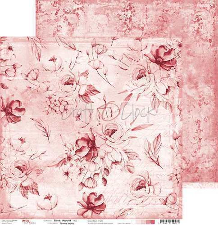 Craft O Clock 12x12 Paper Pad Basic Pink Mood #11