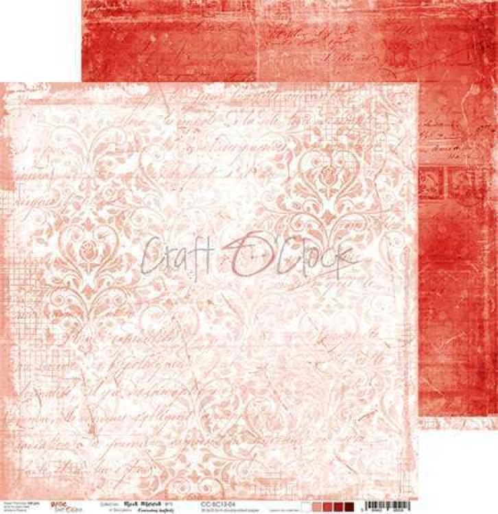 Craft O Clock 12x12 Paper Pad Basic Red Mood #13