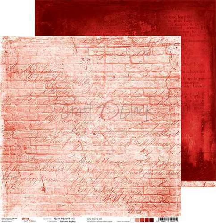 Craft O Clock 12x12 Paper Pad Basic Red Mood #13