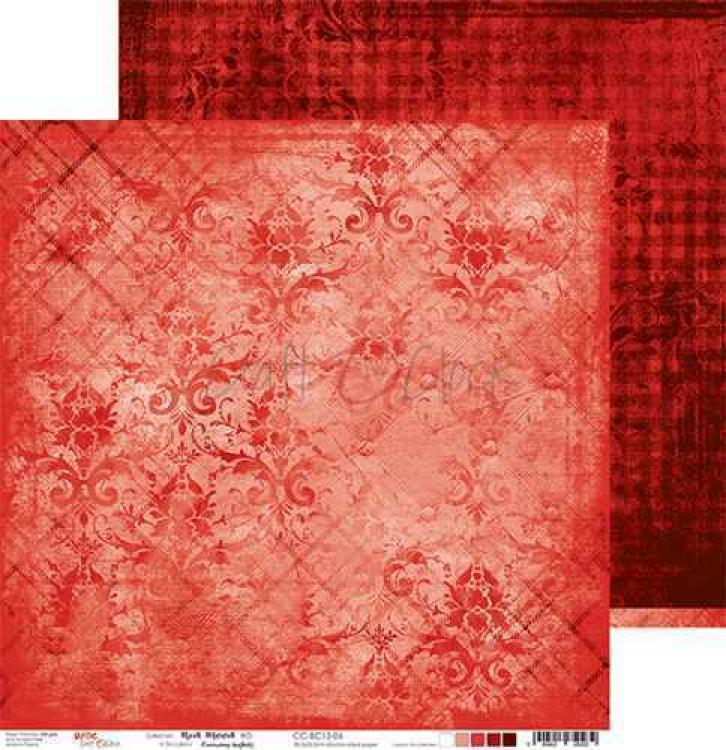 Craft O Clock 12x12 Paper Pad Basic Red Mood #13