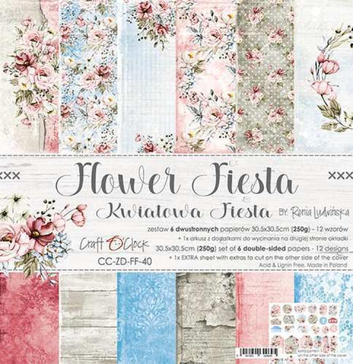 Craft O Clock Mixed Media Kit Flower Fiesta