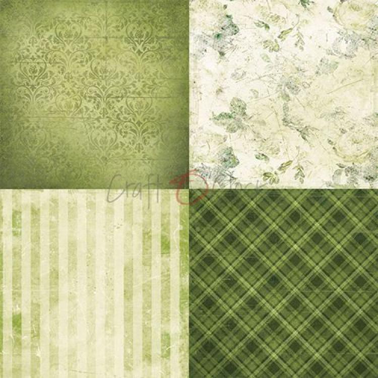 Craft O Clock 6x6 Paper Pad Basic Green Mood #01